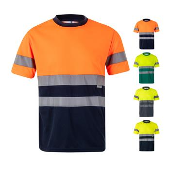 Camiseta técnica bicolor ojo de pájaro (140g/m²), en poliéster (100%) Vl Brahma