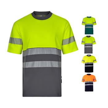 Camiseta de piqué bicolor (150g/m²), en algodón (55%) y poliéster (45%) Vl Bastet