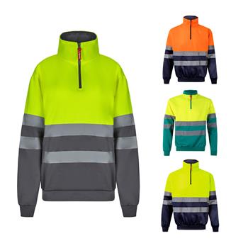 Sudadera bicolor (300g/m²) en tejido polar de poliéster (100%) Vl Thor