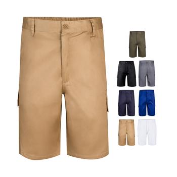 Bermudas en sarga multibolsillos (200g/m²), en algodón (35%) y poliéster (65%) Vl Chione