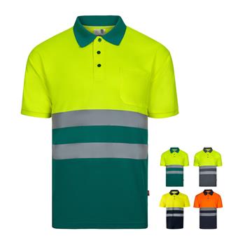 Polo bird-eye (140g/m²) con manga corta, en poliéster (100%) Vl Fortuna