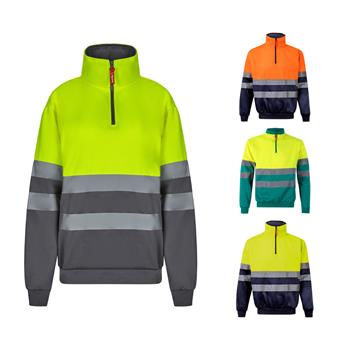 Sudadera bicolor (300g/m²) en tejido polar de poliéster (100%) Vl Thor "Vl thor large" LARGE
