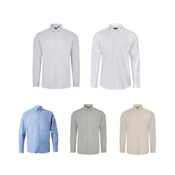 Camisa Oxford para hombre (180 g/m²) de algodón (50 %), poliéster (45 %) y elastano (5 %) Vl Prithvi "Vl prithvi man" MAN