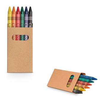 Caja con 6 lápices de cera Eagle