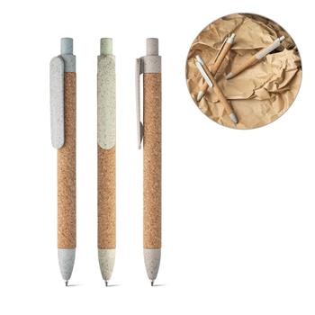 Bolígrafo en corcho y Fibra de paja de trigo Goya