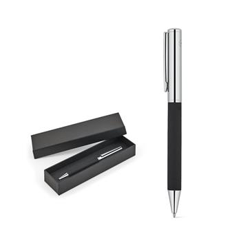 Bolígrafo de acero inoxidable con acabado brillante y tinta negra de Dokumental® Slaughter