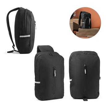 Mochila de una sola correa de 300D poliéster reciclado y 600D poliéster reciclado, con forro de poliéster reciclado 210D Delfos