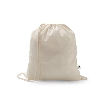 Bolsa tipo mochila de algodón reciclado (70%) y poliéster (30% rPET) (150 g/m²) Salamanca