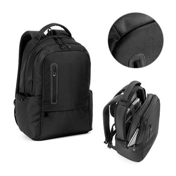 Mochila para portátil de 17" fabricada en nailon 150D con 2 compartimentos acolchados Boston Solid