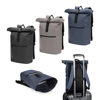 Mochila enrollable de PU con bolsillo para portátil de 16" Portland