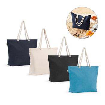 Bolsa de playa en algodón reciclado (70%) y poliéster reciclado (30%) (220 g/m²) Athens