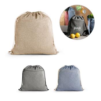 Bolsa de cordón de algodón reciclado (70%), poliéster (30% rPET) (140 g/m²) Chancery