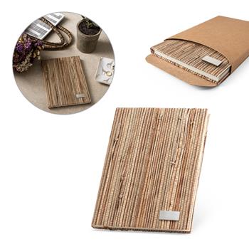 Libreta A5 con tapa dura en fibra de paja natural Neruda