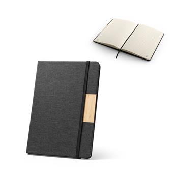 Cuaderno de tapa dura A5 fabricado en tejido de PET 100 % reciclado, con páginas rayadas recicladas Márquez
