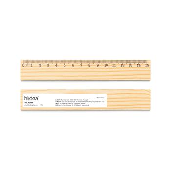 Regla de madera de pino con escala de 15 cm Wesley 15