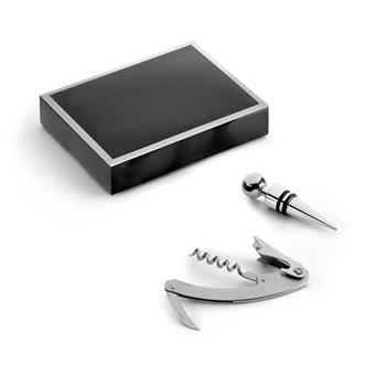 Set de vino de zinc y acero inoxidable Barrel
