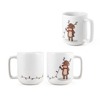 Taza con estampado navideño 330 mL Reindeer