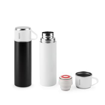 Botella de acero inoxidable de doble pared (90% reciclado) con acabado mate 490 mL Comaneci