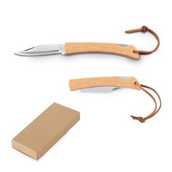 Navaja de afeitar con hoja de acero inoxidable y mango de bambú Ranger