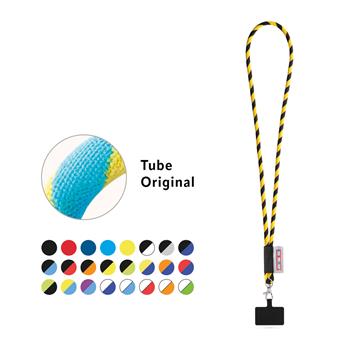 Set Lanyard TUBE Long (Ø 7 mm) con mosquetón de gatillo de 9 mm y soporte para teléfono móvil Gosport
