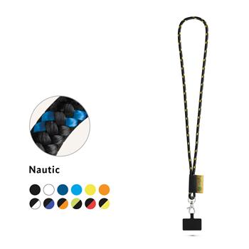 Set Cordón NAUTIC Largo (Ø 7 mm) con mosquetón de 9 mm y soporte para teléfono móvil Stafford
