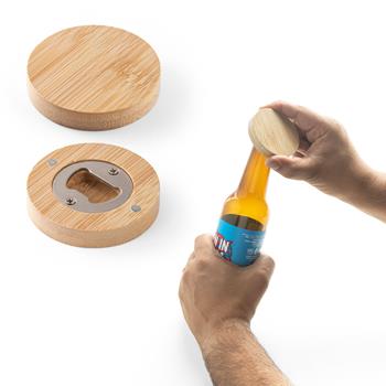 Posavasos de bambú con desencapsulador Amchur