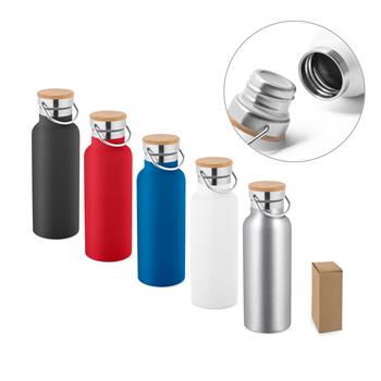 Botella de acero inoxidable (36% reciclado) con doble cuerpo 570 mL Ragnar