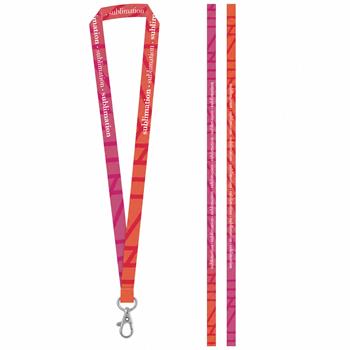 Muestra impresa de SET Lanyard SUBLIMATION Long II (20 mm) con mosquetón de 20 mm Brighton S