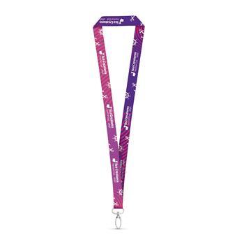 Set Lanyard SUBLIMACIÓN Largo II (20 mm) con mosquetón ovalado de 20 mm Manila