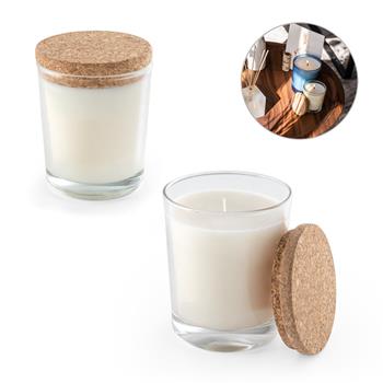 Vela aromática en vaso de cristal con tapa de corcho 180 g Zen 180