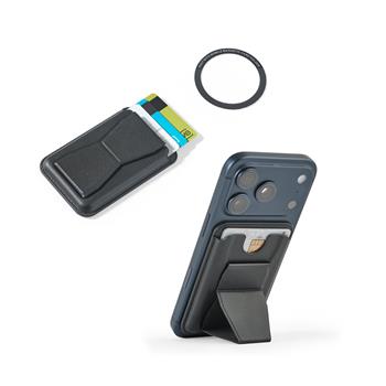 Tarjetero magnético de PU que se acopla fácilmente a la parte trasera del móvil, con bloqueo RFID Connor