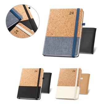 Agenda de corcho y lino Quental A5