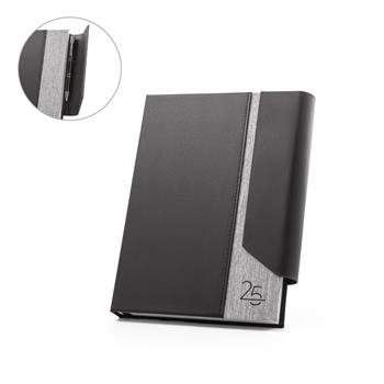 Agenda A5 en PU (58% reciclado) y poliéster reciclado (100% rPET) 300D Austen A5