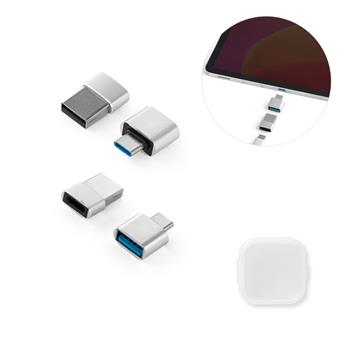 Set de 2 adaptadores USB-A / USB-C de aluminio MINSKY