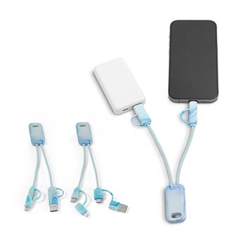 Cable USB 6 en 1 ultrarrápido en PET reciclado (100% rPET) BERNERS
