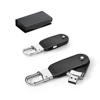 Memoria USB de 8GB, fabricada en PU y con clip de mosquetón BRAGG 8GB