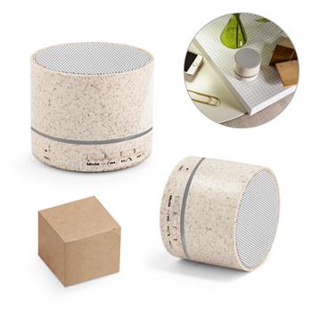 Altavoz portátil de 3 W con 4 h 30 min de autonomía en fibra de paja y ABS reciclado (100% rABS) Re-lineu