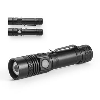Linterna de aluminio reciclado (100% rAL) recargable de 5 W Ungar
