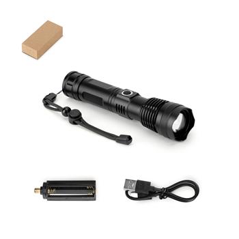 Linterna recargable de 10 W fabricada con aluminio (100% rAL) Yvian