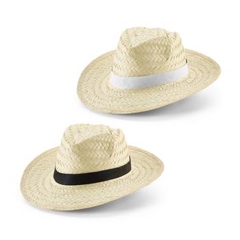 Sombrero de paja natural con cinta de poliéster Edward Poli
