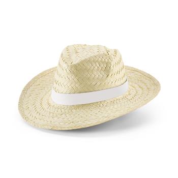 Sombrero de paja natural con banda elástica sublimada Edward Rib