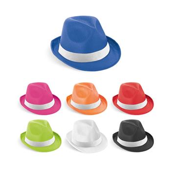 Gorro en PP con cinta de poliéster blanca Manolo Poli