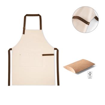 Delantal de lona 100% algodón (320 g/m²) con detalles metálicos Holm