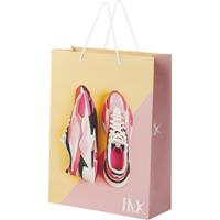 Bolsa de papel integra 170 g/m2 hecha a mano con asas de cordón en PP, 31 x 12 x 41 cm