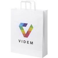 Bolsa de papel kraft 80-90 g/m2 con asas planas, 32 x 12 x 40 cm