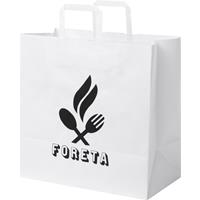 Bolsa de papel kraft 80-90 g/m2 con asas planas, 34 x 20 x 35 cm