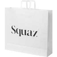 Bolsa de papel kraft 90-100 g/m2 con asas planas, 49.5 x 14 x 44 cm