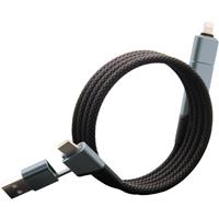 Cable de carga magnética ultrarrápida de 100 W 4 en 1 de rPET "SCX.design C52"