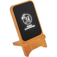 Cargador inalámbrico de madera de 15 W luminoso "SCX.design W16"