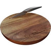 Set de tabla de cortar de madera y cuchillo "SCX.design K03"